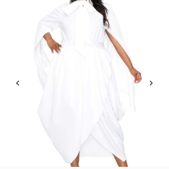 livd Dresses & Skirts - LIVD Tina Tulip Hem Pocket White Dress 1x Flowy
